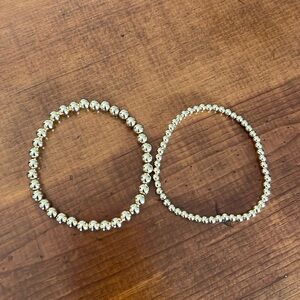 Two gold bead bracelet